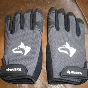 Unisex Husky Heavy Duty Mechanics Work Flexable Gloves Pair Size Medium